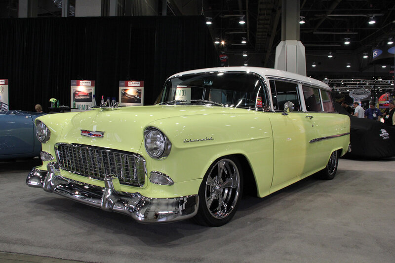 Light Green Classic Car — Yellow