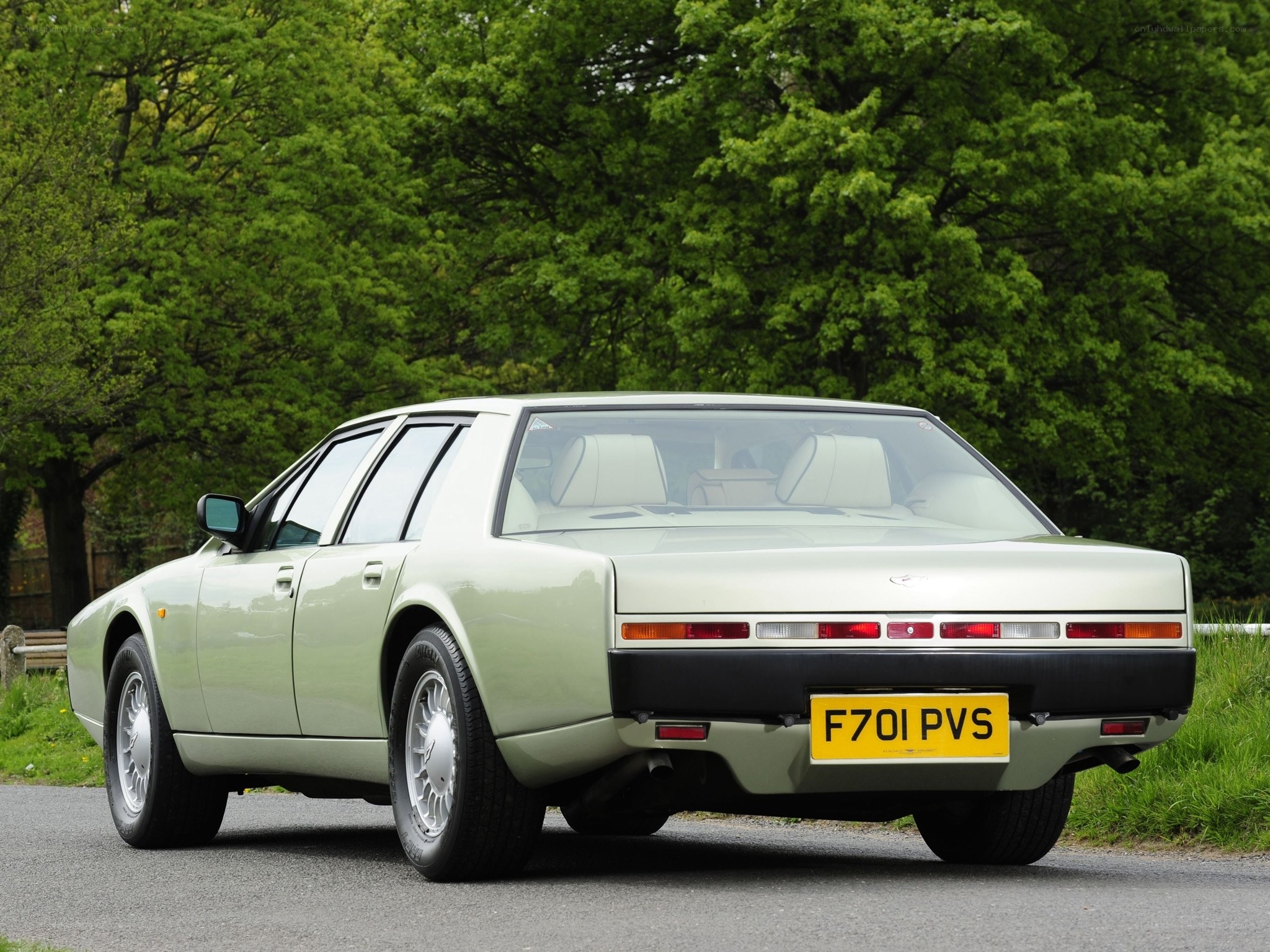 light green luxury sedan