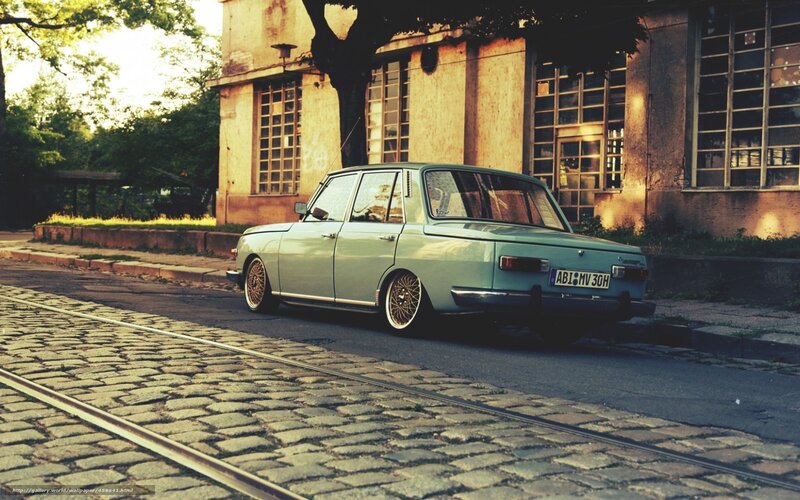 Light-green Sedan Car
