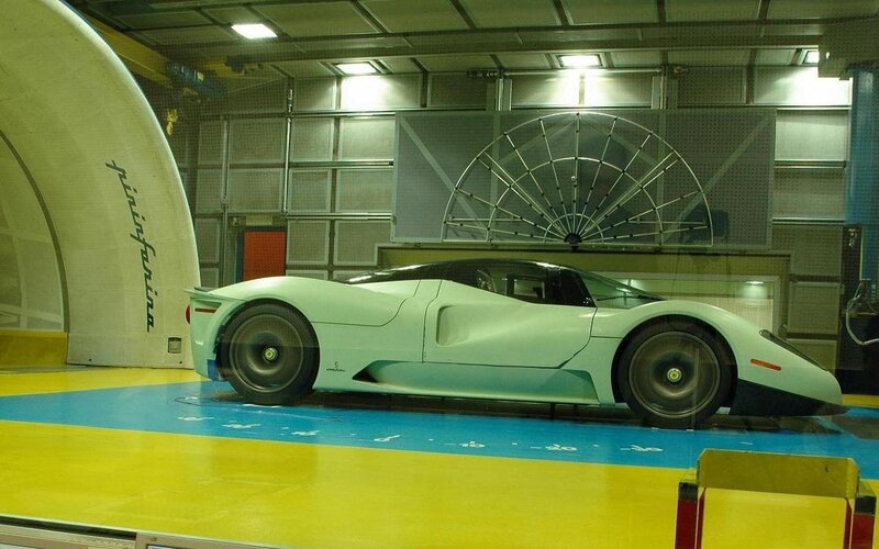 Light Green Sports Car — White