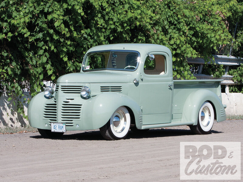Light Green Vintage Pickup Truck
