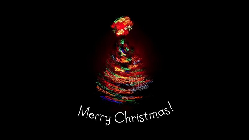 Light-painted Christmas Tree — Black