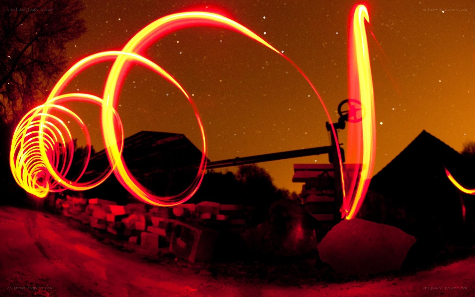 Light painting at night