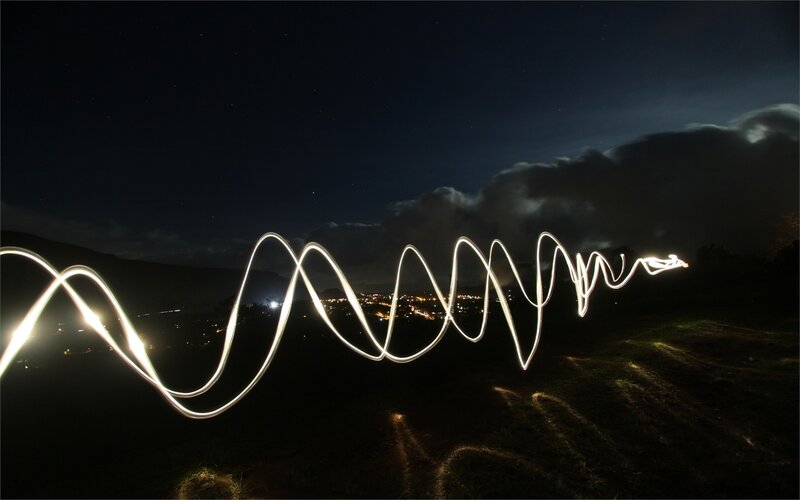 Light painting at night