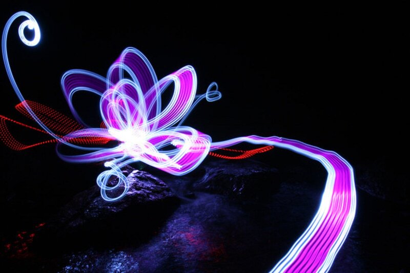 Light Painting Flower