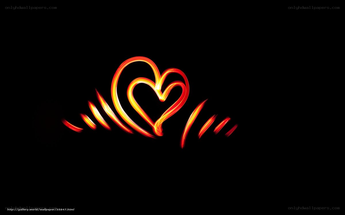 Light painting heart design