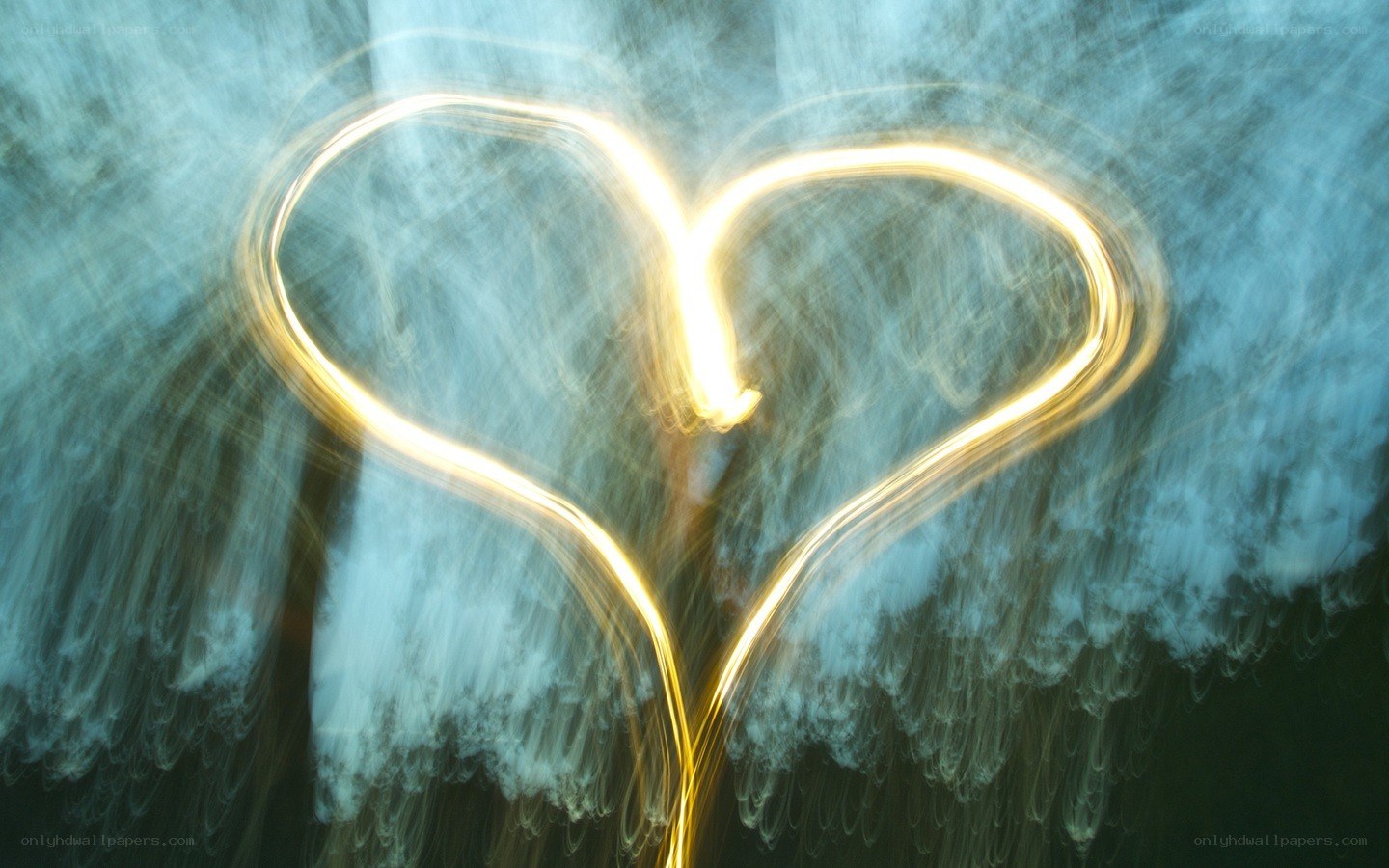 Light painting heart shape