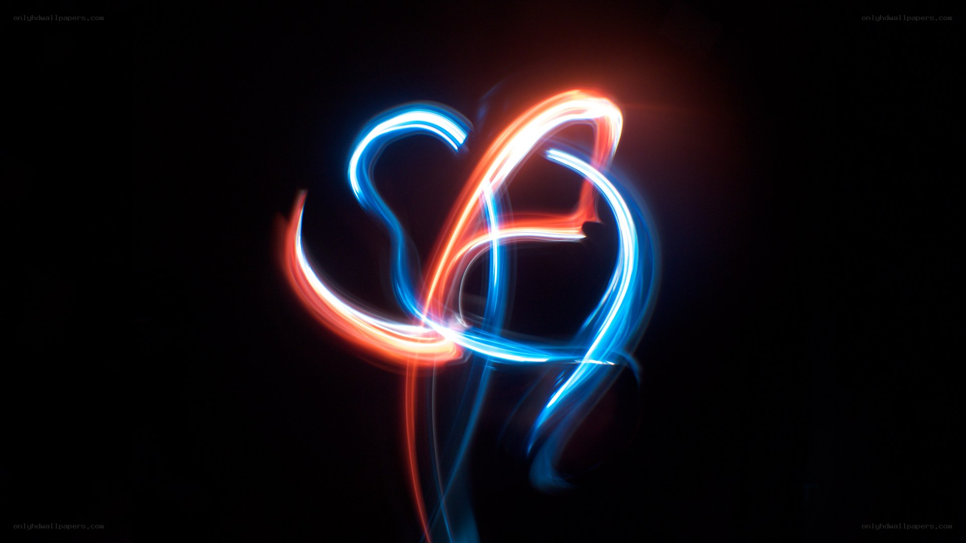 Light painting hearts