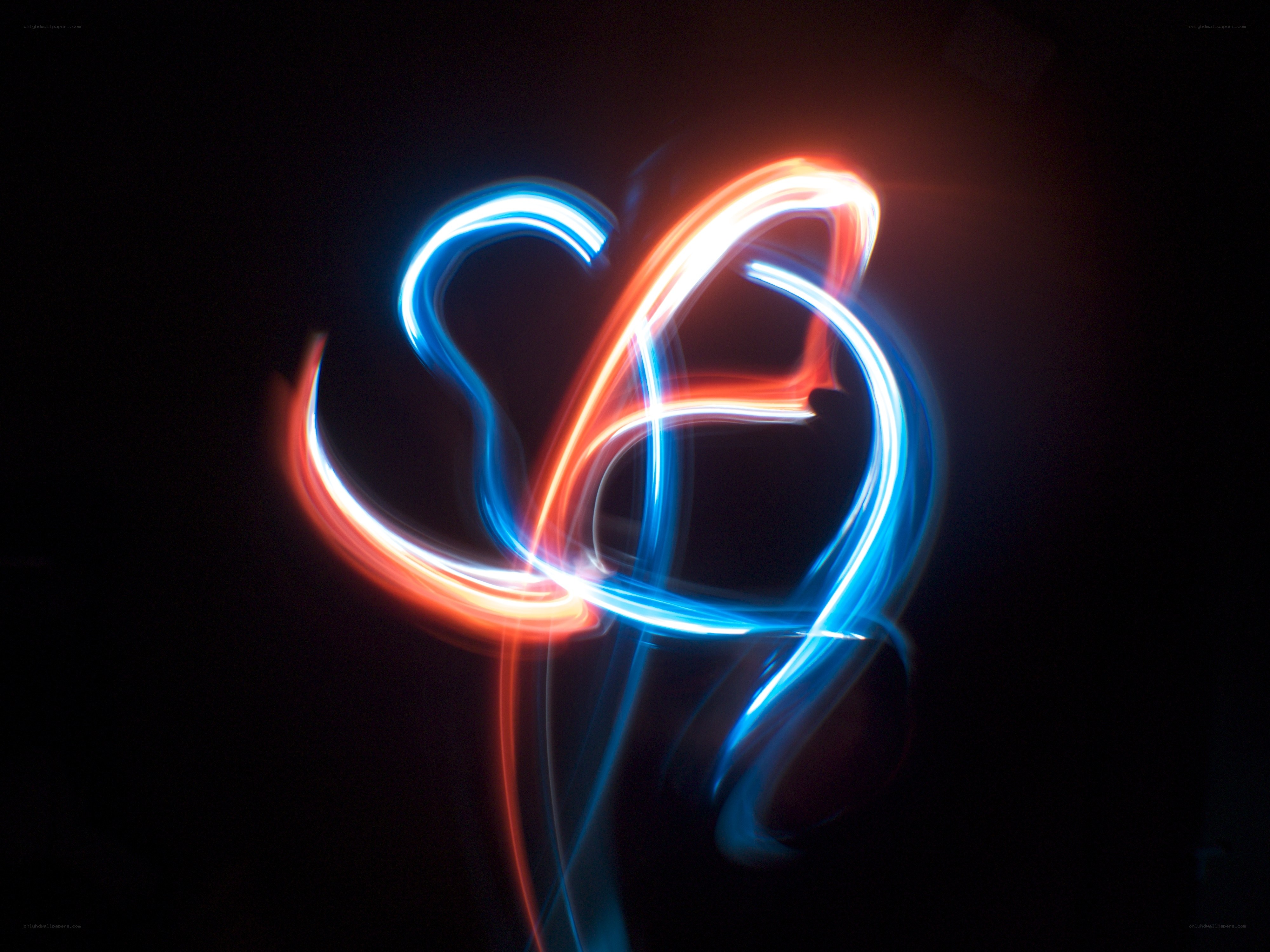 Light painting hearts