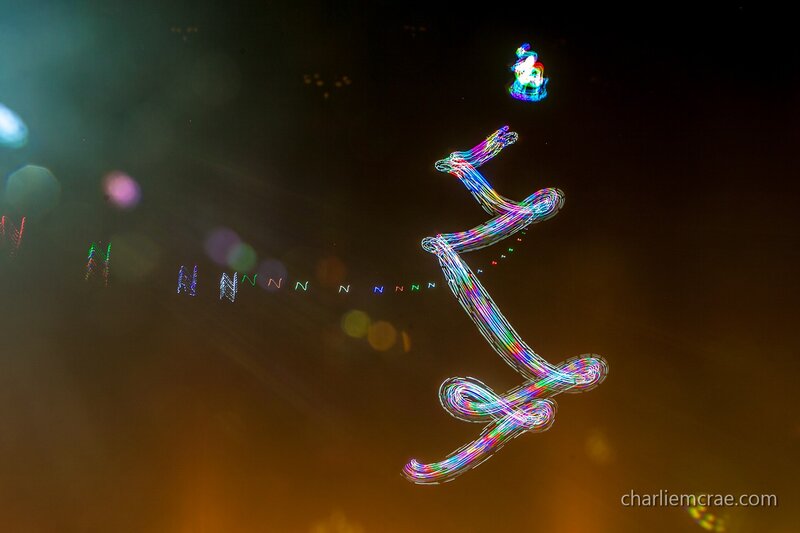 Light Painting of a Figure