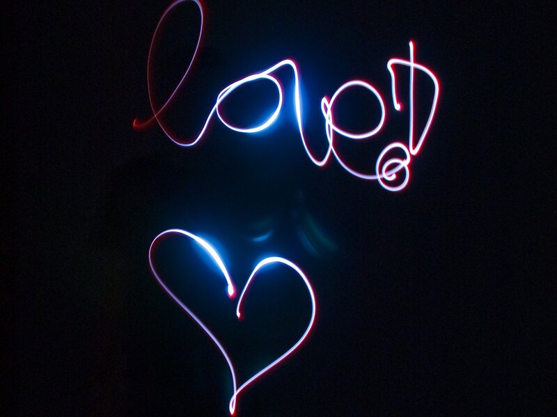 Light Painting of Love