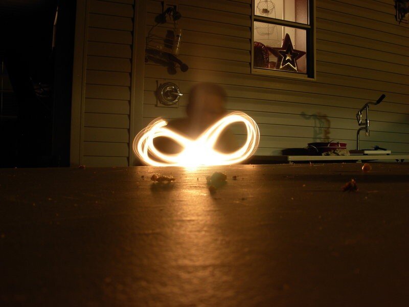 Light painting on a table