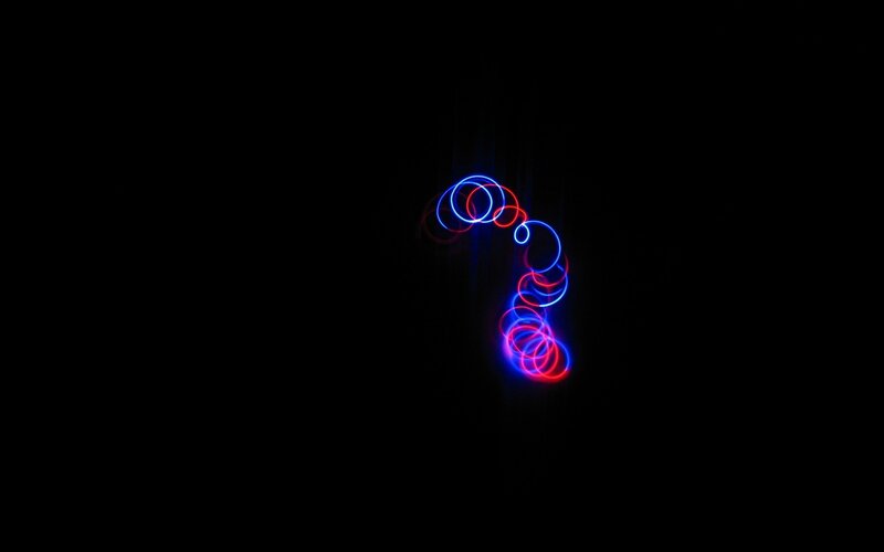 light painting question mark