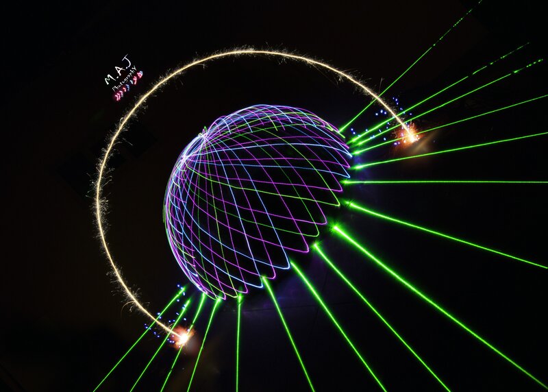 Light Painting Sphere — Green