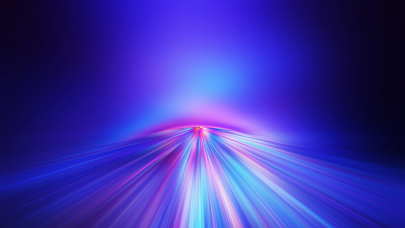 Light Rays Converging — Blue, Dynamic