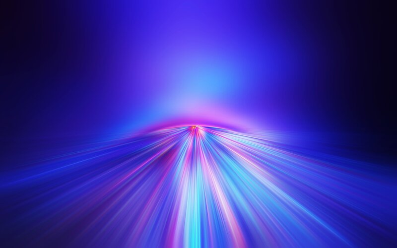 Light Rays Converging — Blue