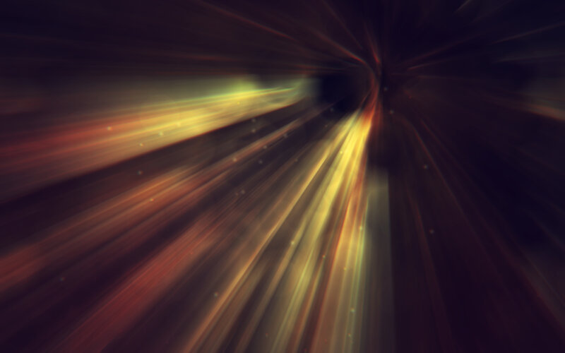 light rays in a tunnel
