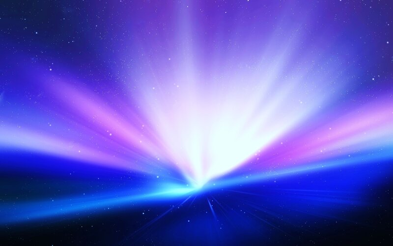 Light Rays in Space — Blue
