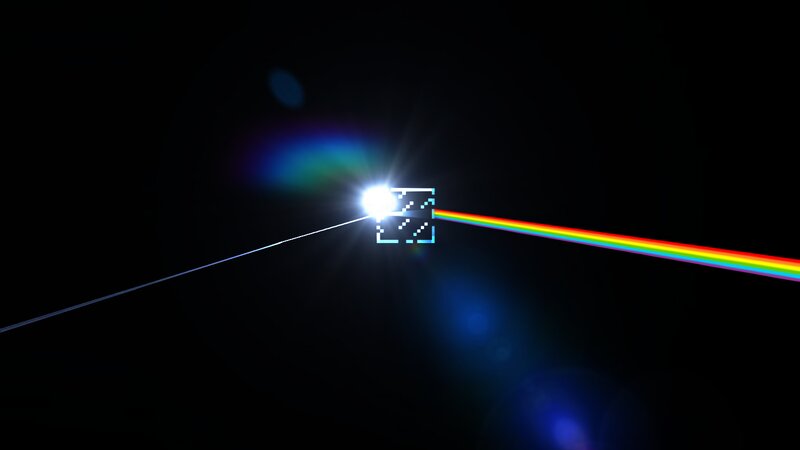 Light Refracting Through Prism