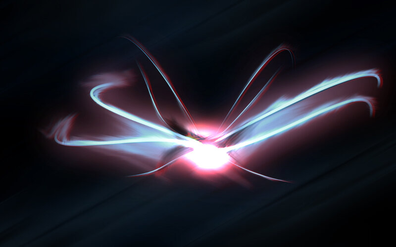 Light Streaks in Dark Space — White
