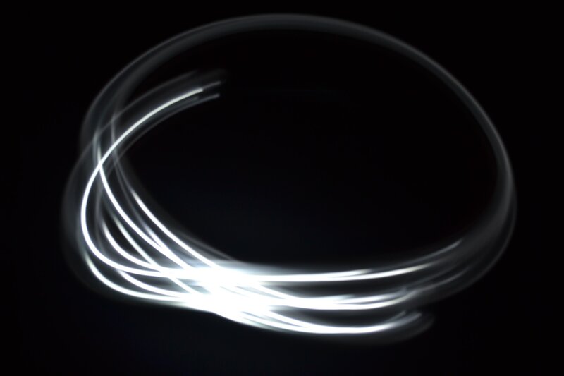 Light Streaks in Motion — White