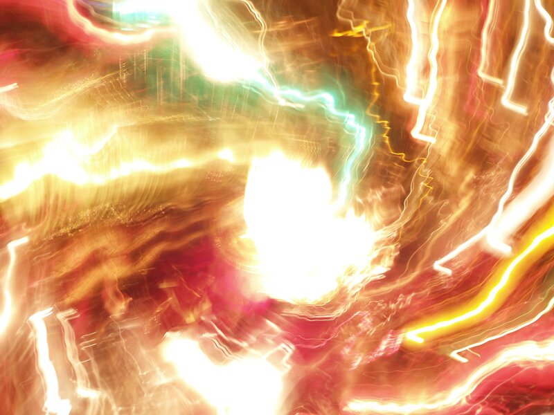 Light Streaks in Motion — Yellow, Dynamic, Abstract
