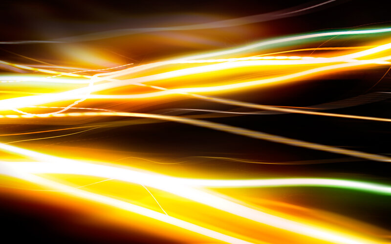 Light Streaks in Motion — Yellow