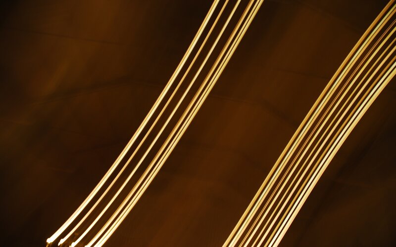 Light Streaks on Dark Surface
