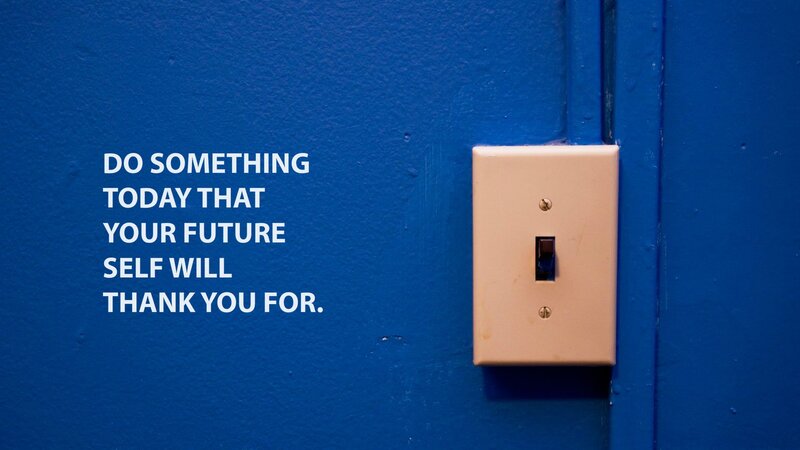 Light Switch on Blue Wall