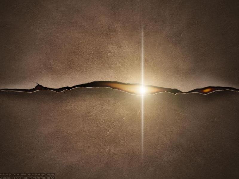 light through a crack