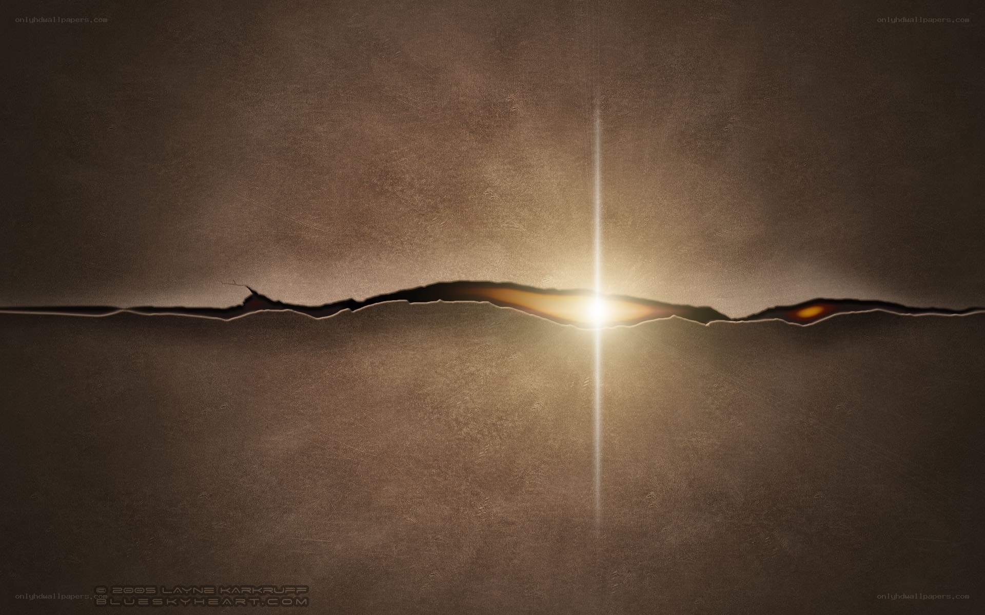 light through a crack