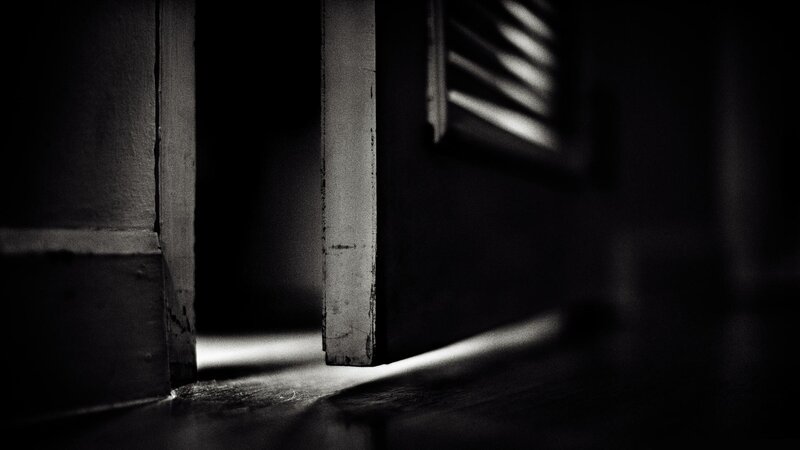 Light through a door crack