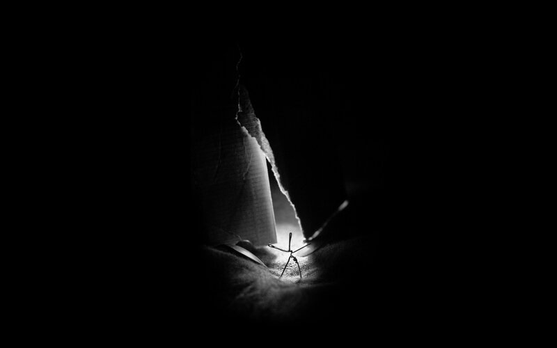 Light through a torn page