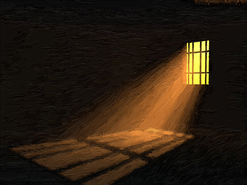 Light Through Barred Window — Yellow