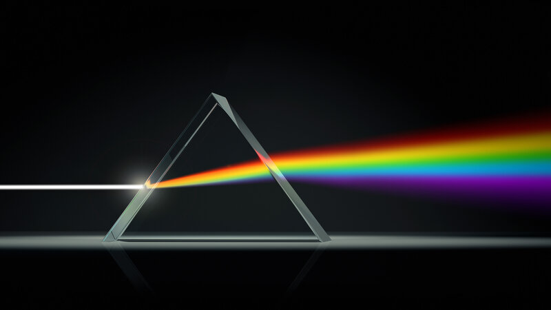 Light Through Prism — Black, Dramatic