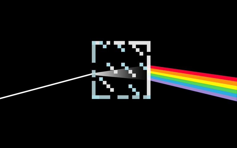 Light Through Prism — Black, Minimalist