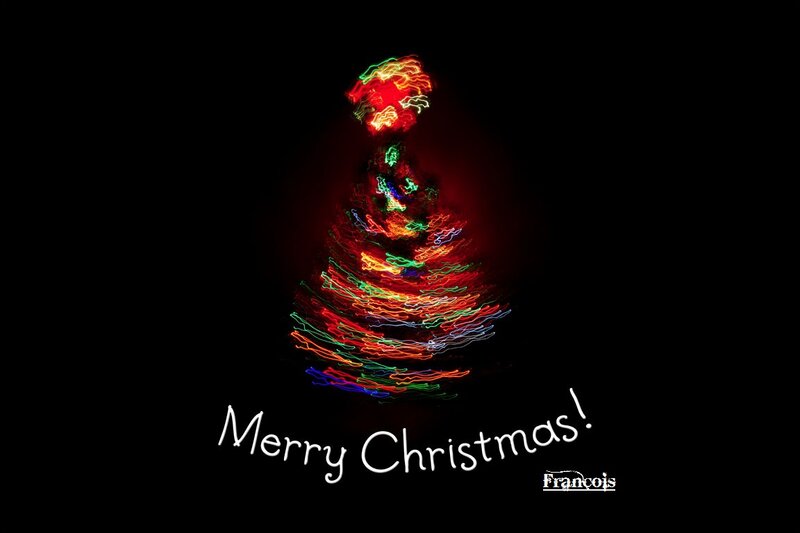 Light-trail Christmas Tree