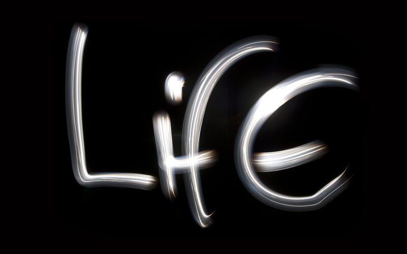 Light Trail Forming Word