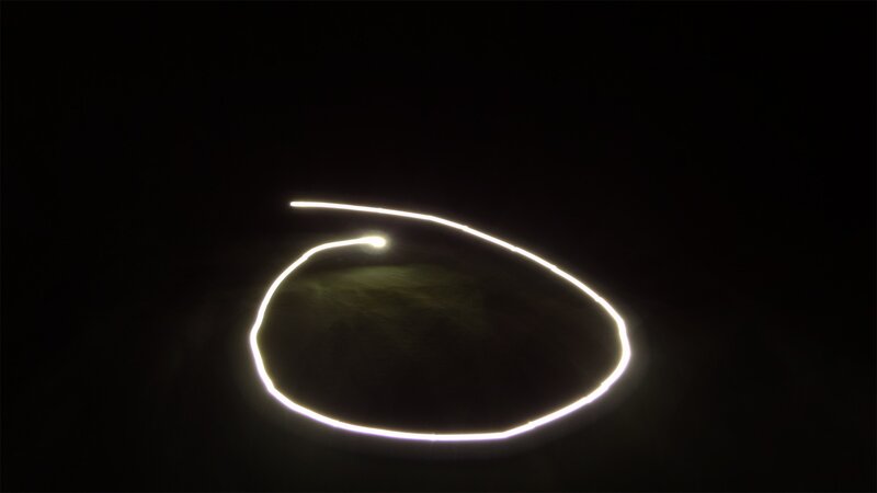 light trail in darkness