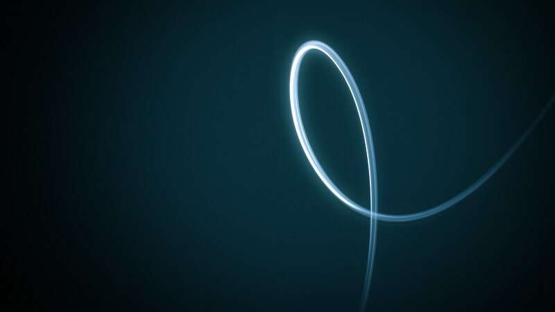 Light Trail on Dark Background — Blue