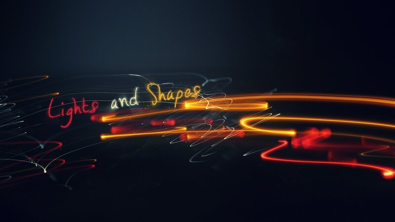 Light trails and text