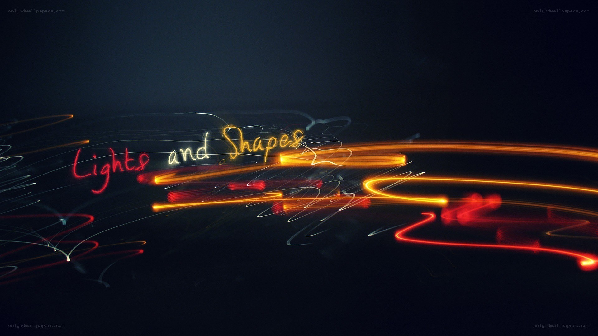 Light trails and text