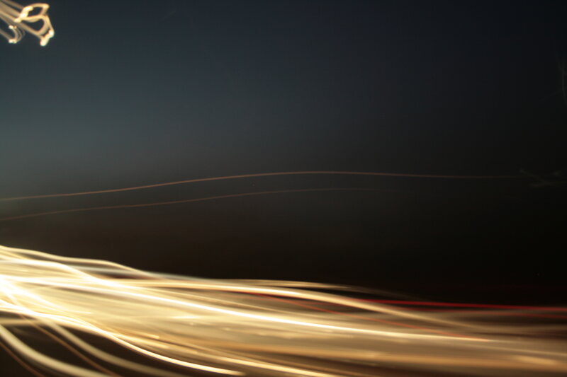 Light trails at night