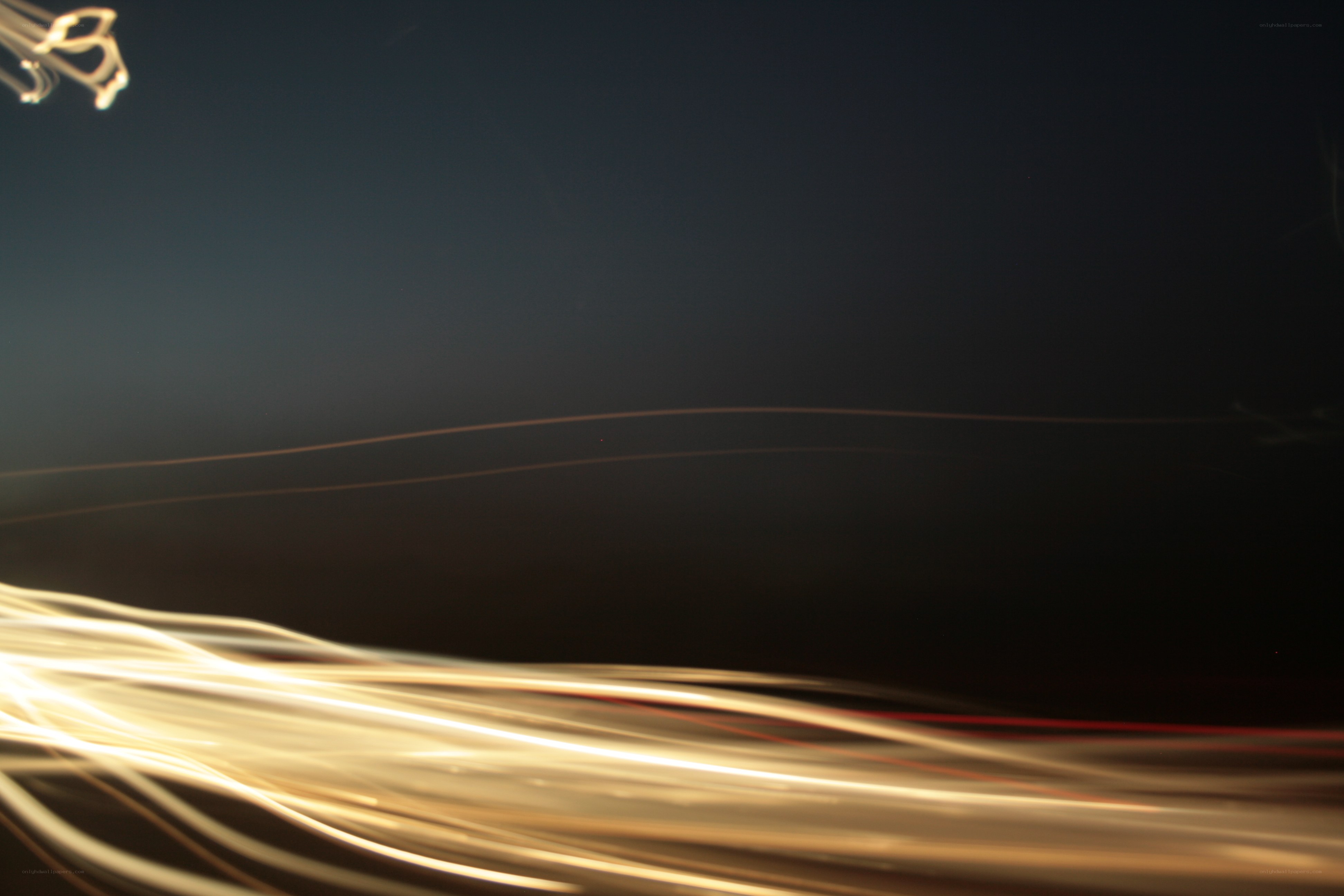 Light trails at night