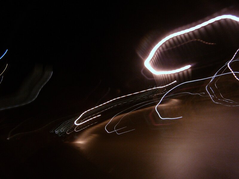 Light trails at night