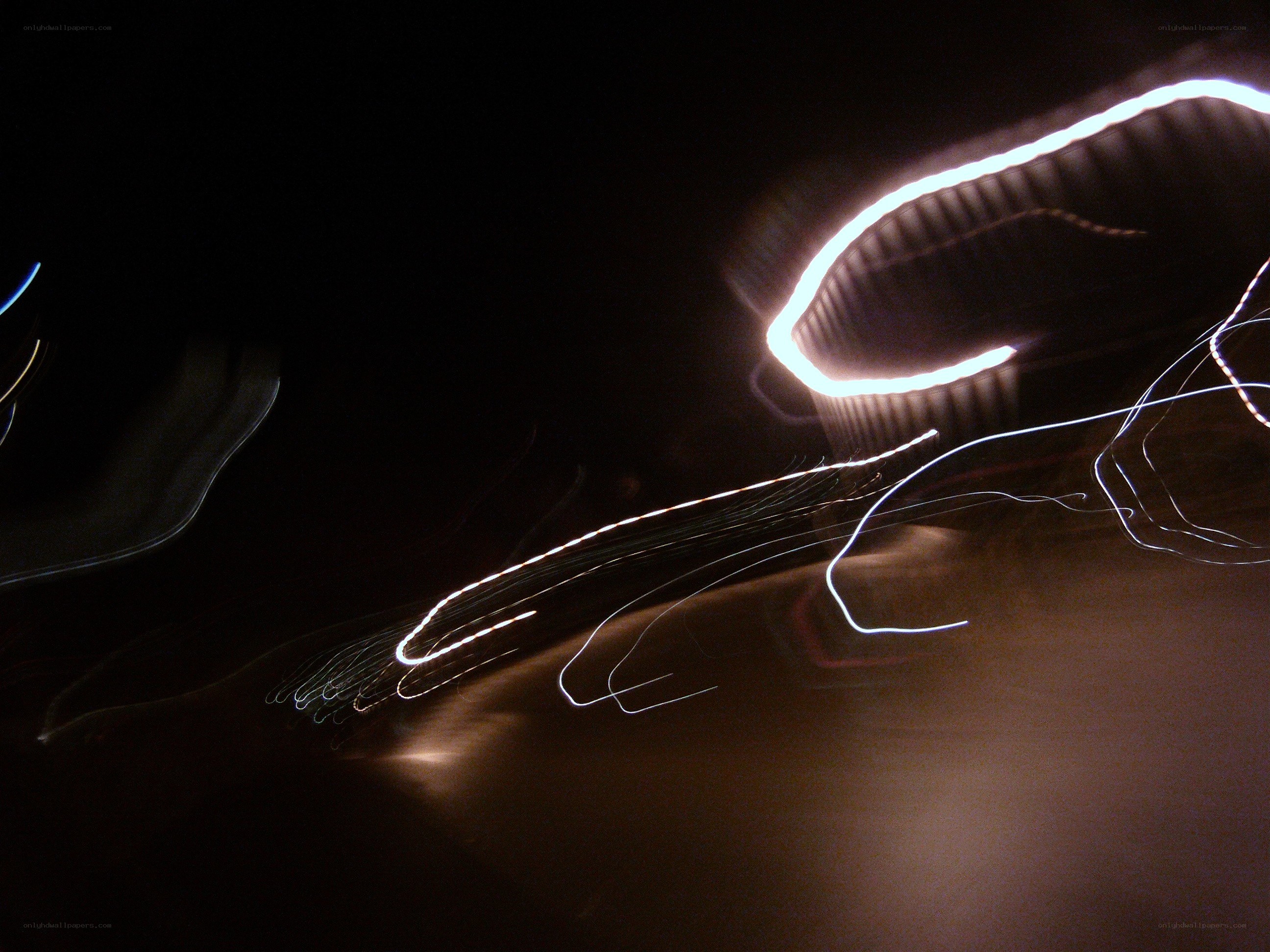 Light trails at night