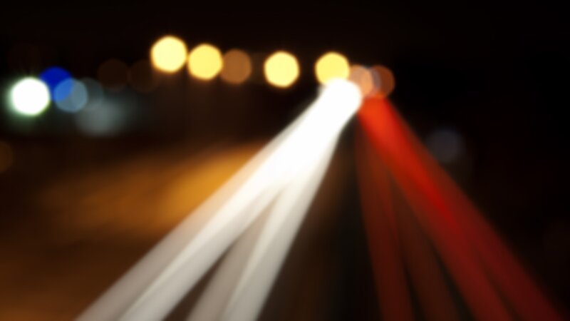 light trails at night