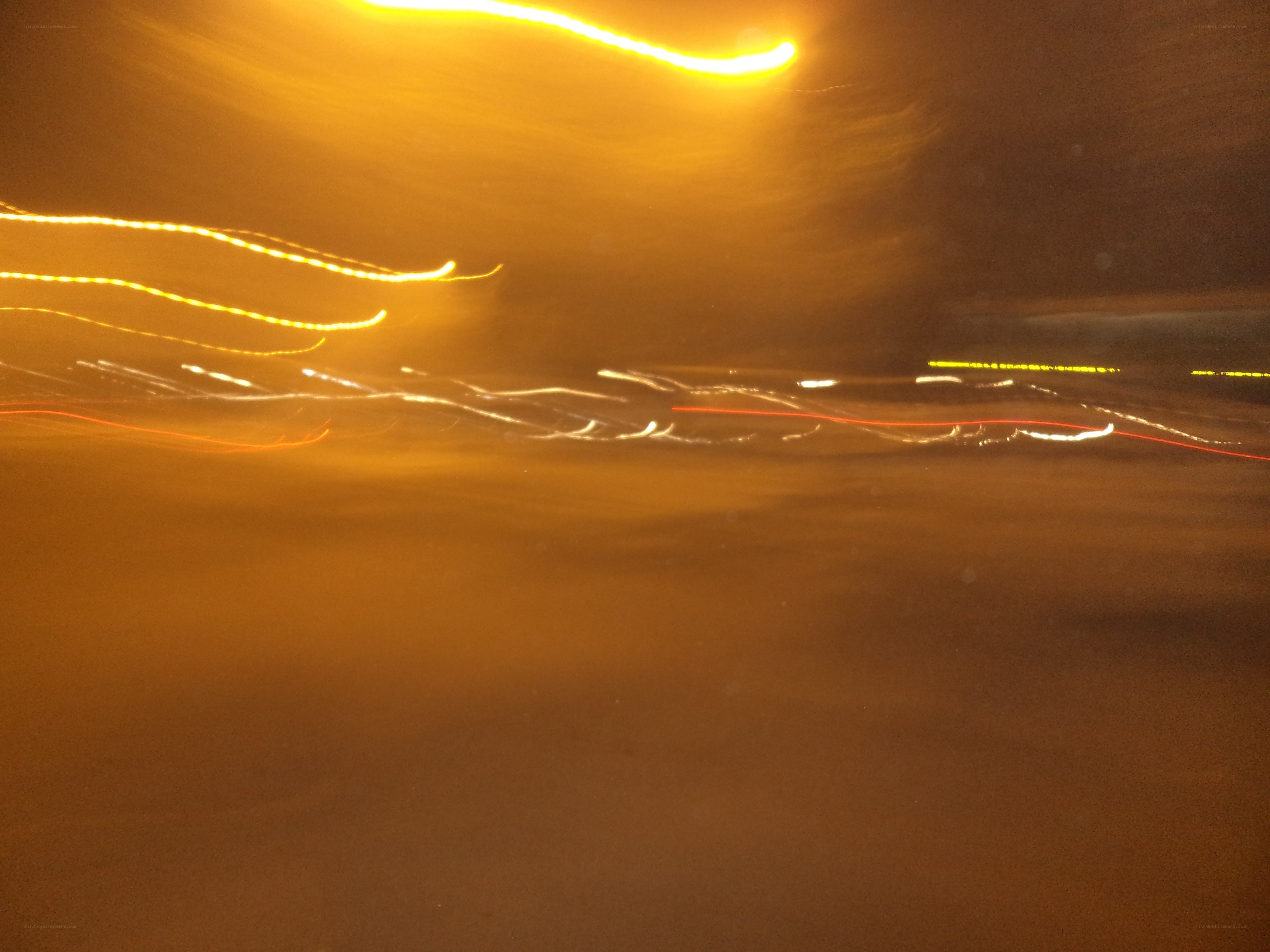 light trails at night