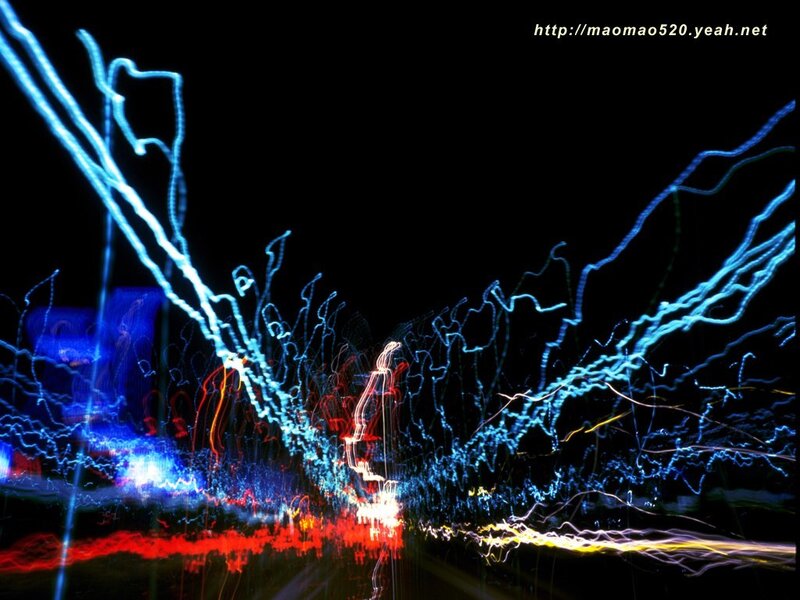 Light trails at night