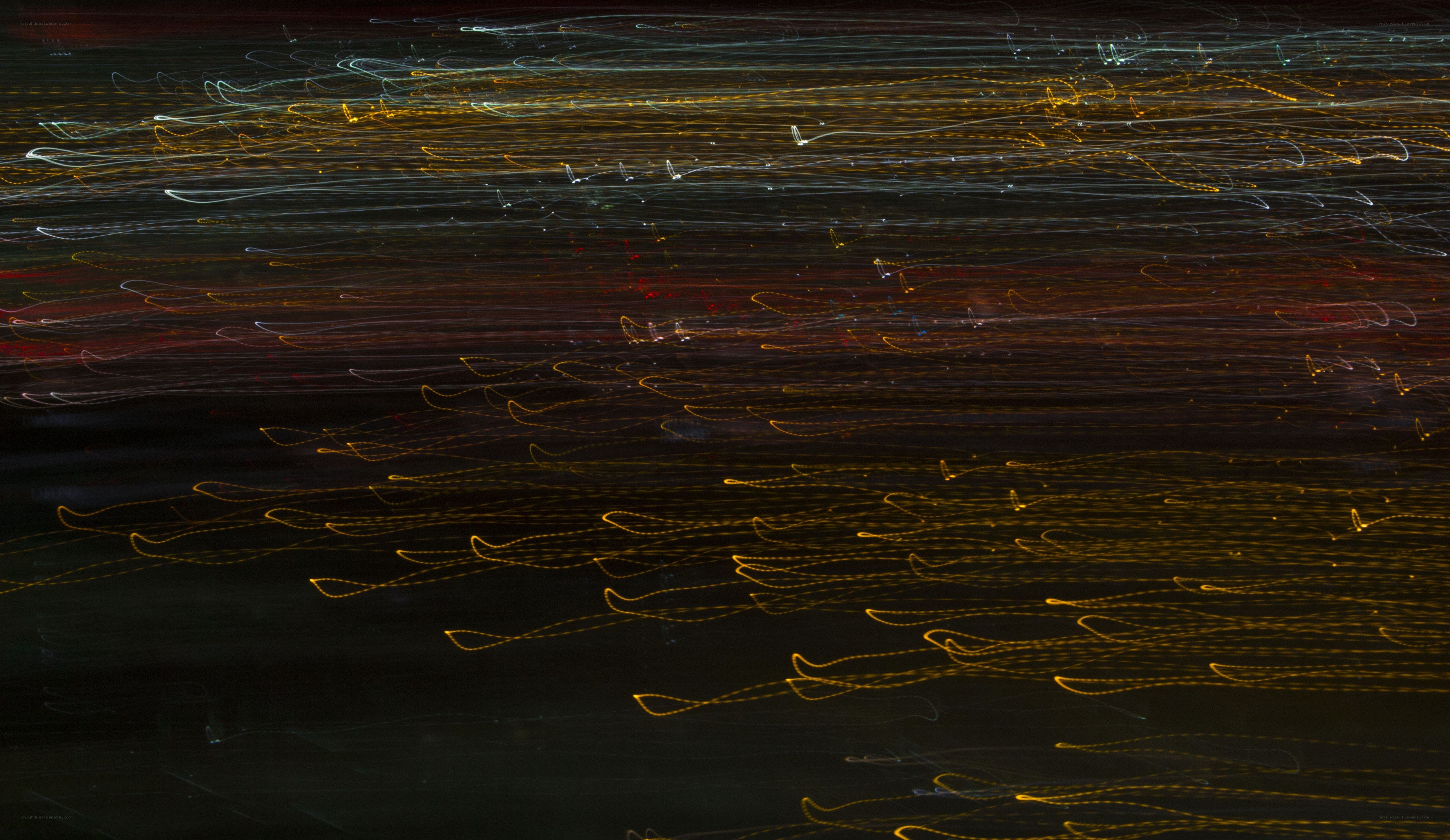 Light trails at night